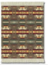FiberLok Mouse Rug Pendleton Chief Joseph Khaki Native American 7.125X10.25 USA picture