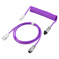 Coiled USB Type-C Mechanical Keyboard Cable With Aviator Connector And 3M Cord picture