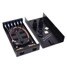 LC-SM 6 Duplex Box Cables 12 Port Wall Mount Fiber Enclosure with Spool Singl... picture