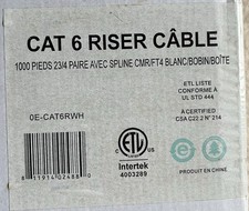 ADI PRO 0E-CAT6RWH CAT6 Riser Cable 1K Feet Bought Few y/a Never Opened Or Used picture
