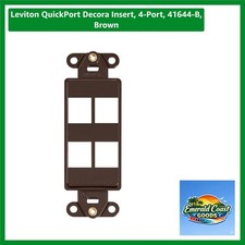 QuickPort Decora Insert, 4-Port, , Brown picture