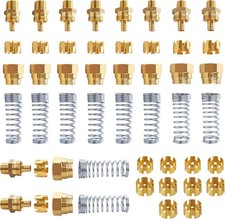 50PCS Brass DOT Air Brake Hose End Fitting Assortment Kit for Replacement picture