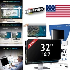 2 Pack 32 Inch Privacy Screen Filter Anti Glare Anti Spy for Computer Monitors picture