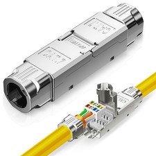 Model1098 2 PCS Cat7 RJ45 Connector Buckle ToolFree Shielded Ethernet Plug picture