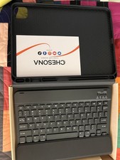 CHESONA Bluetooth Wireless Keyboard Folio Case with Cover - Black picture