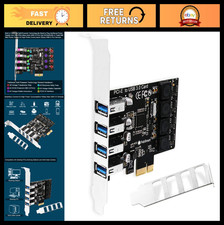 PCIE 4-Ports Superspeed 5Gbps USB 3.0 Expansion Card for Windows 11, 10, 8.x, 7 picture