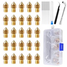 25 PCS Ender 3 V2 Nozzles, 3D Printer Extruder Hardened Steel Nozzle 0.4M picture