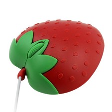 Wired Mouse Strawberry Shape Corded 3Button 1200DPI Optical USB 4.4FT Red picture