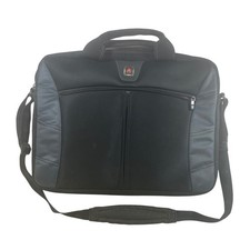 Wenger SwissGear Laptop Bag Padded Black Messenger Travel Briefcase Strap picture