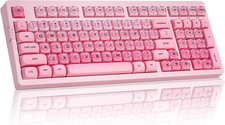 ZH980 Foundation Mechanical Keyboard,95% Pink Creamy Keyboard with Number Pad,Cu picture