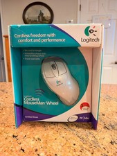 NEW SEALED RARE VINTAGE LOGITECH CORDLESS MOUSEMAN WHEEL MOUSE PC MAC picture