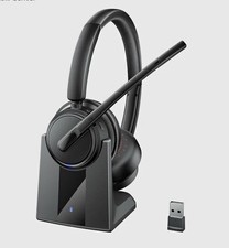 Mopchnic DH18 Wireless Bluetooth Headset USB Dongle Boom Mic Noise Cancel Black picture