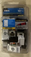 10 Pk IDEAL Electrical 89-761WH IDEAL Electrical CAT6 Keystone Modular Jacks picture