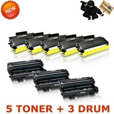 5PK TN580 Toner & 3PK DR520 Drum Set For Brother MFC-8860DN MFC-8670DN HL-5200 picture