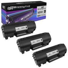 3pk Compatible High Yield Black Toner Printer Cartridge for Lexmark 501H 50F1H00 picture