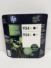 Genuine HP Twin Pack 934XL High Capacity Black Ink Cartridge Sealed Expired 6/17 picture