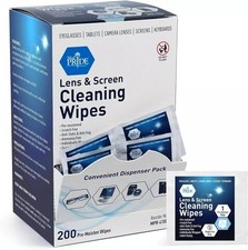 200 Count Electronic Screen Cleaner Wipes for Tablet Computer Monitor Laptop Tv picture