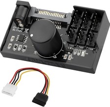 4 Pin 12V PWM Fan Controller 6 Fans Supported PC Fan Adapter Hub Powered by SA.. picture