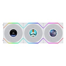 Lian Li UNI FAN TL LCD Flex 120mm Normal Blade ARGB Fan 3 Pack White 12TLLCD1F3W picture