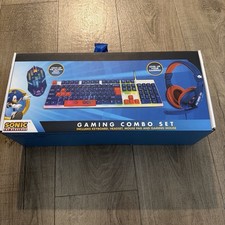 Sakar Sonic The Hedgehog Wired Illuminated Gaming Keyboard Mouse Headset Set picture