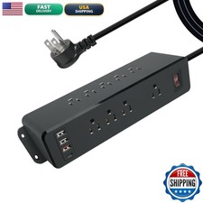 9 Outlets Wall Mount Power Strip USB C HdcTek Double Side Outlet Extender picture