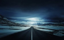 Landscape road sky nordic s asphalt iceland outdoors Custom Gaming Mat Desk picture