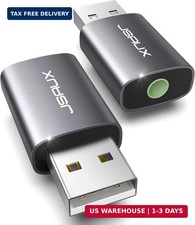 JSAUX 2 Pack USB to 3.5mm Jack Audio Adapter, Sound Card Support Mic TRRS picture
