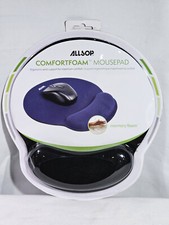 Allsop Mouse Pad Blue Pro Memory Foam Mouse Pad with Wrist Rest 9 x 10 x 1 New picture