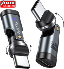 USB C Adapter [2-Pack], PD 240W USB C 90 Degree Adapter, USB Type C Right Angle picture