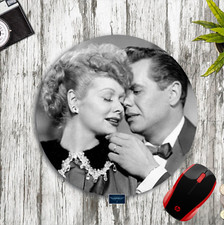 CLASSIC I LOVE LUCY B&W ART CUSTOM ROUND 8
