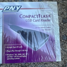 PNY CompactFlash CF Card Reader USB Vintage 2002 Type I/II Sealed New Old Stock picture