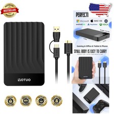 750GB Portable Hard Drive - Fast USB 3.0/C, Plug & Play, Shockproof Aluminum picture
