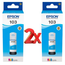 Epson 103 EcoTank Cyan Genuine Ink Bottle EcoTank L1110 L3110 L3111 (Pack Of 2) picture