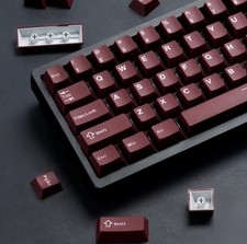 Double Shot PBT Cherry Profile Custom Keycaps Set Dark Red for Keyboard Box picture