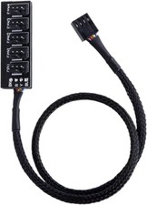 4 Pin & 3 Pin Cooling Fan Hub - 13-Inch PWM Splitter for Maximum Efficiency picture