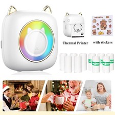Portable Bluetooth Mini Thermal Printer Photo Study Notes Printing with LED RGB picture