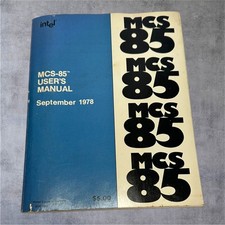 Vintage Intel MCS-85 User Manual 1978 Blue Cream Microprocessor Guide picture