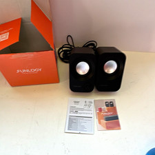 FUNLOGY 2.0 Channel USB Wired Computer Speakers, Black (SC300) picture
