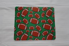 football Pattern Mouse Pad | Green | Handmade | Non-Slip | NEW 8.5x7.1in picture