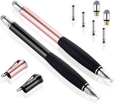 (2nd Generation) [2 in 1 Precision Series]  Disc Stylus Pen 2 Pcs Black&Pink picture