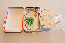 SC to SC Fiber Optic 4 Port Distribution Box Enclosure White/Green picture