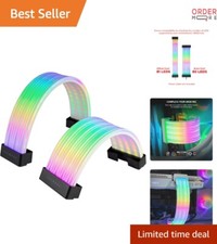 PSU Extension Cable Cover Kit Light Up ARGB LED Set for GPU Motherboard picture