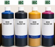 BULK INK REFILL PREMIUM ECO SOLVENT INK FOR MIMAKI ES3 (4 LITERS) + 4 CHIPS picture