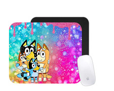 Cartoon Puppy Sisters Inspired Mouse Pad | Cute Family Desk Accessory Mat picture