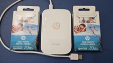HP Sprocket 100 Portable Wireless Color Photo Printer Zink Bluetooth USB 2x3in picture