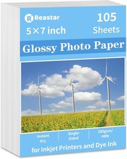 105 Sheets Inkjet Photo Printer Paper, Glossy Photo Paper 5×7 in picture