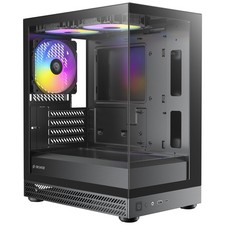 OKINOS AQUA UNO - BLACK, Mini Tower, Micro-ATX/ITX, tempered glass, 3x120mm A... picture