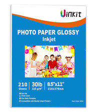 Uinkit Glossy Inkjet Photo Paper Letter 8.5x11 White 210 Sheets. Item Code: A934 picture