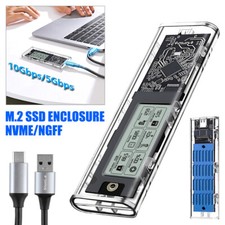 M.2 NVMe SATA SSD Hard Drive Enclosure USB Converter External Case Adapter picture