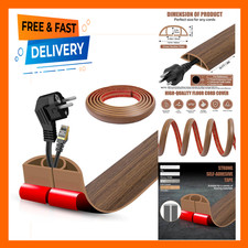 Floor Cord Cover Cable Management 10FT Misty Brown Wood Self Adhesive Floor picture